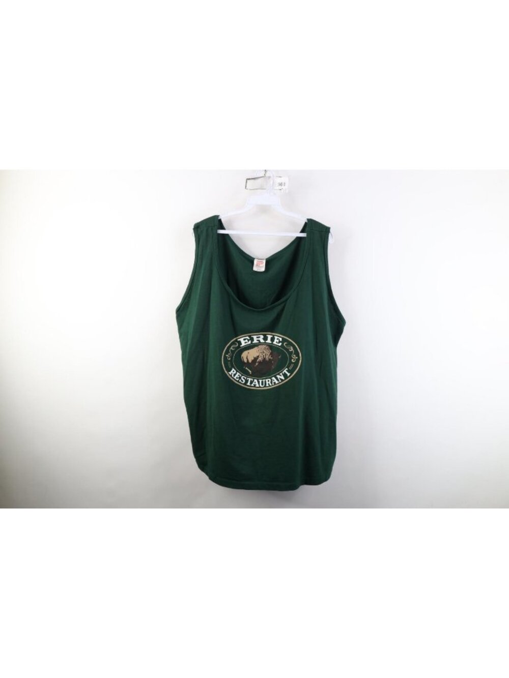 Vintage 90s Mens 2XL Faded Spell Out Erie Restaurant Bison Tank Top T-Shirt USA